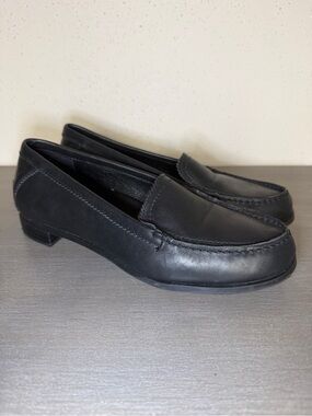 Sebago Cami Moc Black Women's Leather Loafers Size 9.5M Classic Shoes Slip On